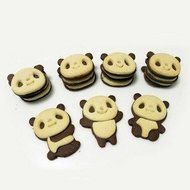 1Set(4Pcs) Packaged - Panda Cute Cartoon Cookie Cutter Fondant Cake Sugar Crafts Mold - Black&amp;White N2