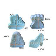 Y&amp;XL&amp;H 4PCS Clothes Pattern Cake and Cookie Cutter Mold N3