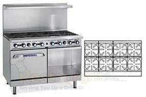Imperial Commercial Restaurant Range 48&quot; With 8 Burners 1 Standard Oven 1Cabinet Base Propane Ir-8-Xb