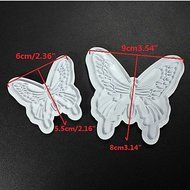 Y&amp;XL&amp;H 4PCS Butterfly Cake Cookies Cutter Plunger Sugarcraft Decorating Fondant Mold N3