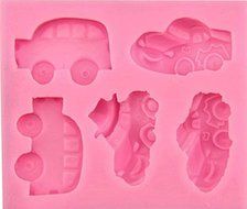 Cars Characaters 5 Cavities Silicone Mold for Fondant, Gum Paste, Chocolate, Crafts N2