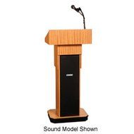 Adjustable Non-Sound Column Lectern, Light Oak