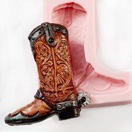 Cowboy Boot Silicone Mold Make Your Own Western Chocolate, Fondant, Candy, Soap, Resin, Clay, Wax, Flexible and... N4