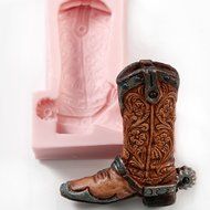 Cowboy Boot Silicone Mold Make Your Own Western Chocolate, Fondant, Candy, Soap, Resin, Clay, Wax, Flexible and... N5