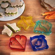 SASRL Sandwich and bread Cutter Shapes for Kids - Set of 9 Crust &amp; Cookie Cutters - Dinosaurs, elephants, butterflies... N4