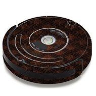 Skin Decal Vinyl Wrap For IRobot Roomba 650 655 Vacuum / Brown Background