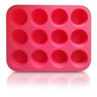 Mini Silicone Muffin Pan 12 Cup Cupcake Baking Birthday Kitchen Bakeware N4