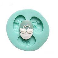 Sher Three Holes Goose Silicone Mold Fondant Molds Sugar Craft Tools Resin flowers Mould Molds For Cakes