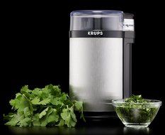 KRUPS GX4100 Electric Spice Herbs and Coffee Grinder with Stainless Steel Blades and Housing, 3-Ounce, Gray N7