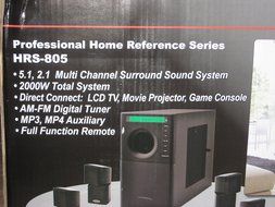 Vanderbach Audio 5 Speaker 5.1 2.1 Multi Channel Surround Sound System 2000w w/ remote AM/FM turner MP3/MP4 Game... N6
