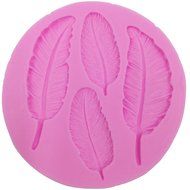 Funshowcase 4 Cavities Feather Pattern Silicone Cake Decorating Mold for Sugarcraft, Chocolate, Fondant, Resin...