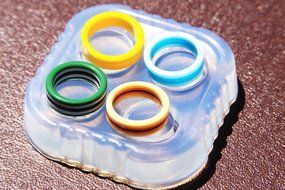 SALE! Clear-silicone Ring Molds 4ps,size 6, 7.75, 8, 9.(311) N7