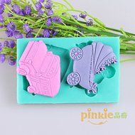 Sher Car And Baby Carriages Fondant Cake Chocolate Silicone Molds,Decoration Tools Bakeware N5
