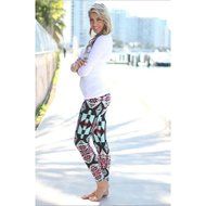 PHOTNO Women Leggings Print Stretchy Casual Skinny Leggings Pants N4