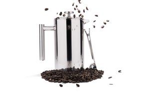 Es Perto Stainless Steel French Press Coffee Maker | 34 Ounce, Double Wall Insulated, Manual, Portable, Chrome... N2