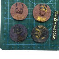 Funshowcase Antique Egypt Coins Inspired Chocolate Candy Silicone Mold for Cake Decorate, Crafting N3