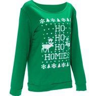 Xmas Pullover Shirt,Morecome Womens Christmas Printing Off Shoulder Sweatshirt (XL, Green) N27