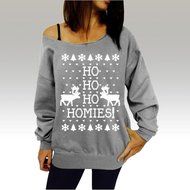 Xmas Pullover Shirt,Morecome Womens Christmas Printing Off Shoulder Sweatshirt (XL, Green) N28