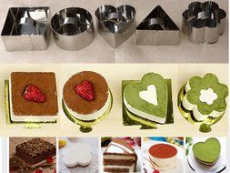 5pcs/set Stainless Steel Small Mousse Ring Cheese Cake Cookie Cutter Mold Food Rings Baking Mold Set 5 Shapes N3