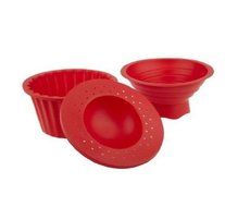 Autek 3pcs Silicone Jumbo Giant Big Top Birthday Cupcake Cup Cake Mould Bake Baking Maker(3DMold-79)
