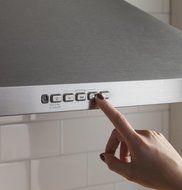 GE Profile JVW5361SJSS 36" Wall-Mount Pyramid Chimney Hood with 350 CFM Venting System with Boost Electronic Backlit... N6