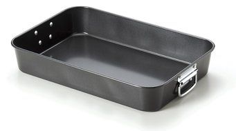 Cucina d'aAbruzzo Green Series 15" x 11" Roast Pan with Silicone Coating