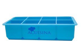 Extra-Large Silicone Tray, 2&rdquo; Slow Melting Ice Cubes By Acuisina - 2 Pack, for Portion Control, Broth Cubes, Wine... N9