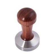 Jimei 49mm Flat Base Stainless Steel Coffee Tamper Tool With Wood Handle N3