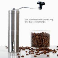 Polkar Premium Manual Coffee Grinder With Adjustable Conical Ceramic Burrs -Stainless Steel Body and Hand Crank... N5