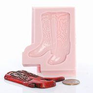 Silicone Mold Cowboy Boot Make Your Own Western Chocolate, Fondant, Candy, Soap, Resin, Clay, Wax, Flexible and... N4