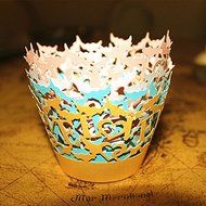 WINOMO 50pcs Cupcakes Cases Love Hollow Out Paper Cake Wrappers Muffin Cases Baking Cup Case Wedding Party Decor... N2