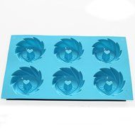 X-Haibei Cyclones Cookie Heart Mini Original Bundt Cake Pan Gelatina Silicone Baking Mold