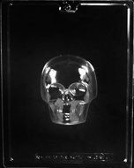 1 X MEDIUM 3-D SKULL FRONT CHOCOLATE CANDY MOLD