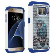 Galaxy S7 Case, HLCT Rugged Shock Proof Dual-Layer Case for Samsung Galaxy S7 (2016) (Owl Blue) N19