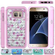 Galaxy S7 Case, HLCT Rugged Shock Proof Dual-Layer Case for Samsung Galaxy S7 (2016) (Owl Blue) N20
