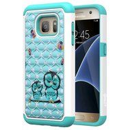 Galaxy S7 Case, HLCT Rugged Shock Proof Dual-Layer Case for Samsung Galaxy S7 (2016) (Owl Blue) N24