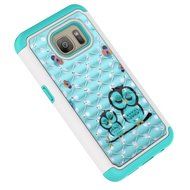 Galaxy S7 Case, HLCT Rugged Shock Proof Dual-Layer Case for Samsung Galaxy S7 (2016) (Owl Blue) N25