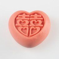 Y&amp;XL&amp;H Love Happy Character Shaped Soap Mold, Fondant Cake Chocolate Silicone Mold, Decoration Tools Bakeware N4
