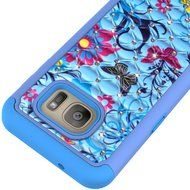Galaxy S7 Case, HLCT Rugged Shock Proof Dual-Layer Case for Samsung Galaxy S7 (2016) (Owl Blue) N27