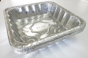 Disposable/reusable Square Poultry Roasting Pan-10 3/8" X 10 3/8" X 2 3/8" (50) N4
