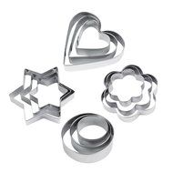 Affe 12pcs Stainless Steel Cookie Biscuit DIY Mold Star Heart Cutter Baking Mould N2