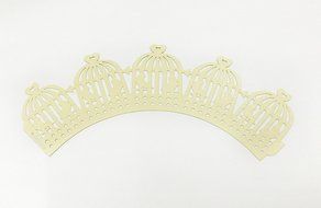 HUAL Cupcake Wrappers 50 Filigree Artistic Bake Cake Paper Cups Birdcage Lace Laser Cut Liner Baking Cup Muffin... N6