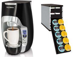 Hamilton Beach FlexBrew Coffeemaker with YouCopia CoffeeStack 40K-Cup Organizer N6