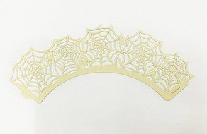 HUAL Cupcake Wrappers 50 Filigree Artistic Bake Cake Paper Cups Spider silk Lace Laser Cut Liner Baking Cup Muffin... N9