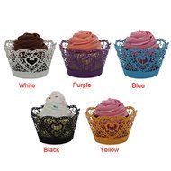 DZT1968 25PCS Filigree Little Vine Lace Wrapper Cut Cupcake Wrapper Liner Baking Cup Muffin Case Trays Wedding... N2
