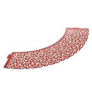 TOOGOO(R)100 pcs Filigree Vintage Cupcake Wrappers Wraps Cases - Wedding, Birthday, UK seller(Red) N4