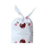 QTMY 60pcs Plastic Cute Rabbit Ear Food Package Cookie Candy Bags for Party Favors Supplies N4