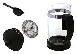 32 Oz. Milano Heat Resistant (Borosilicate) Gourmet Coffee Press by ZUCCOR (BLACK) N2