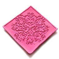Sher Lace Embossing Dies Fondant Cake Chocolate Silicone Mold Pad,Cupcake Decoration Tools,L6cmW6cmH0.3cm N2