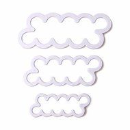 Sher 3pcs Petal Roses Flower Fondant Mold Fondant Cake Cookie Cutter Sugarcraft Tools Cake Tools for Cake Decoration N3